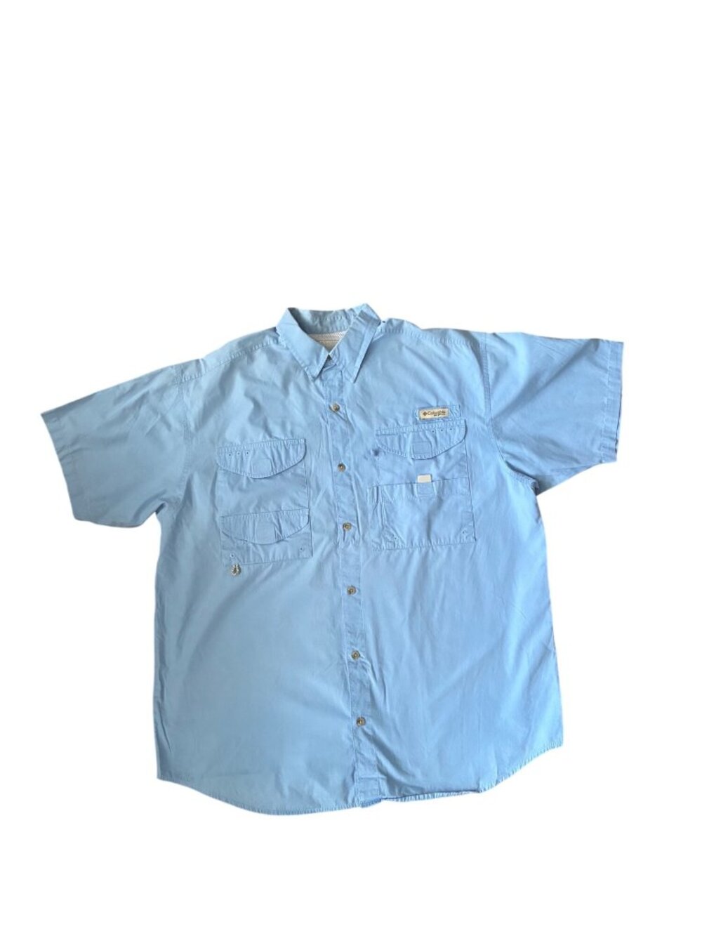 Columbia PFG Men’s‎ Vented Fishing Shirt Short Sleeve Blue XXL